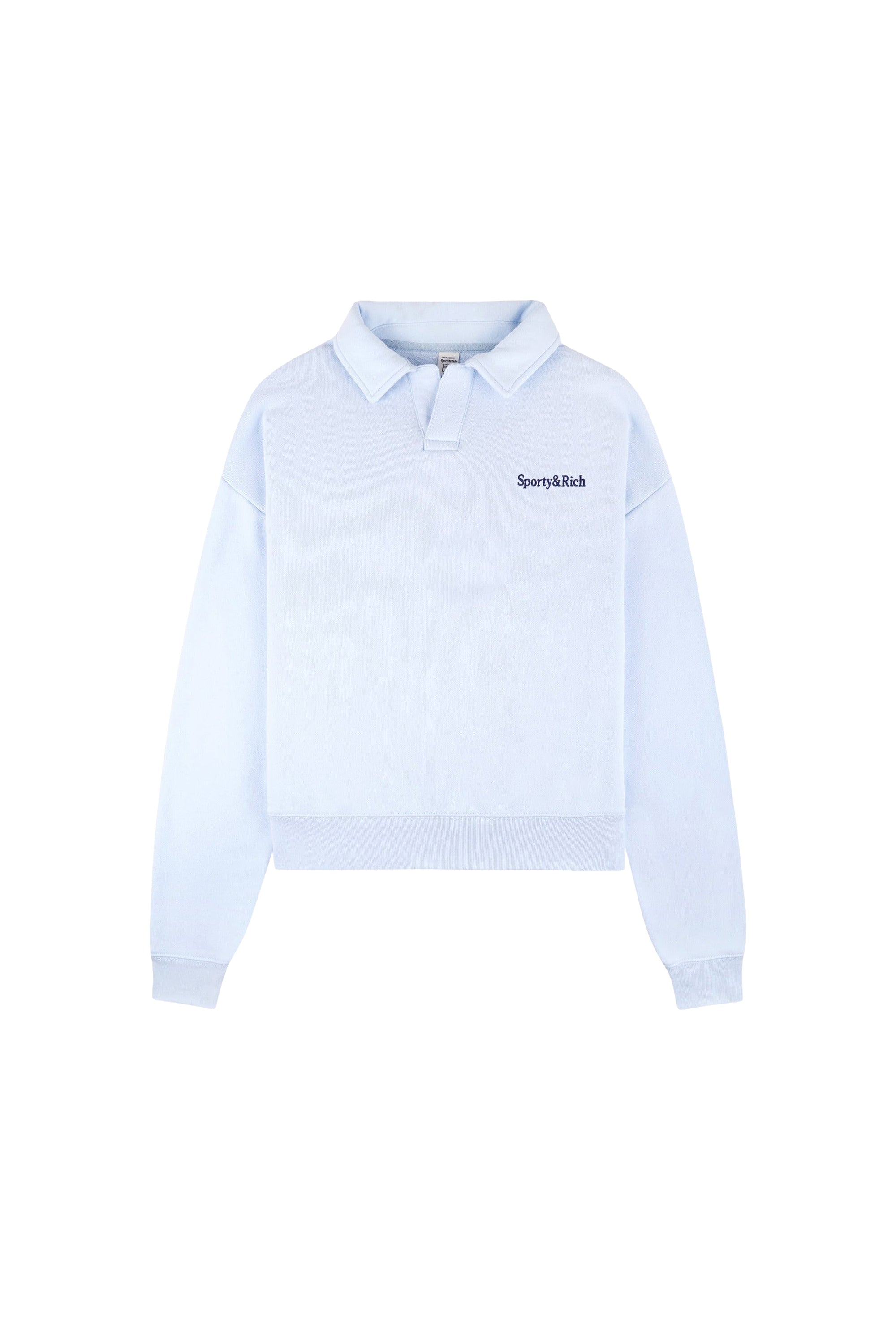 Polo brodé au logo Serif - Ciel