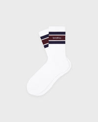 Chaussettes avec logo Serif - Blanc/Bleu marine/Bordeaux