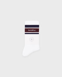Chaussettes avec logo Serif - Blanc/Bleu marine/Bordeaux