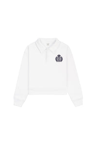 Polo oversize brodé NY Crest - Blanc