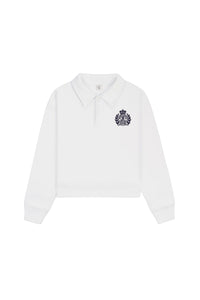 Polo oversize brodé NY Crest - Blanc