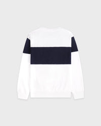 Pull à col rond avec logo emblématique - Blanc