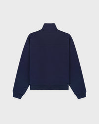 Pull à fermeture éclair quart de longueur brodé du blason de New York - Bleu marine foncé