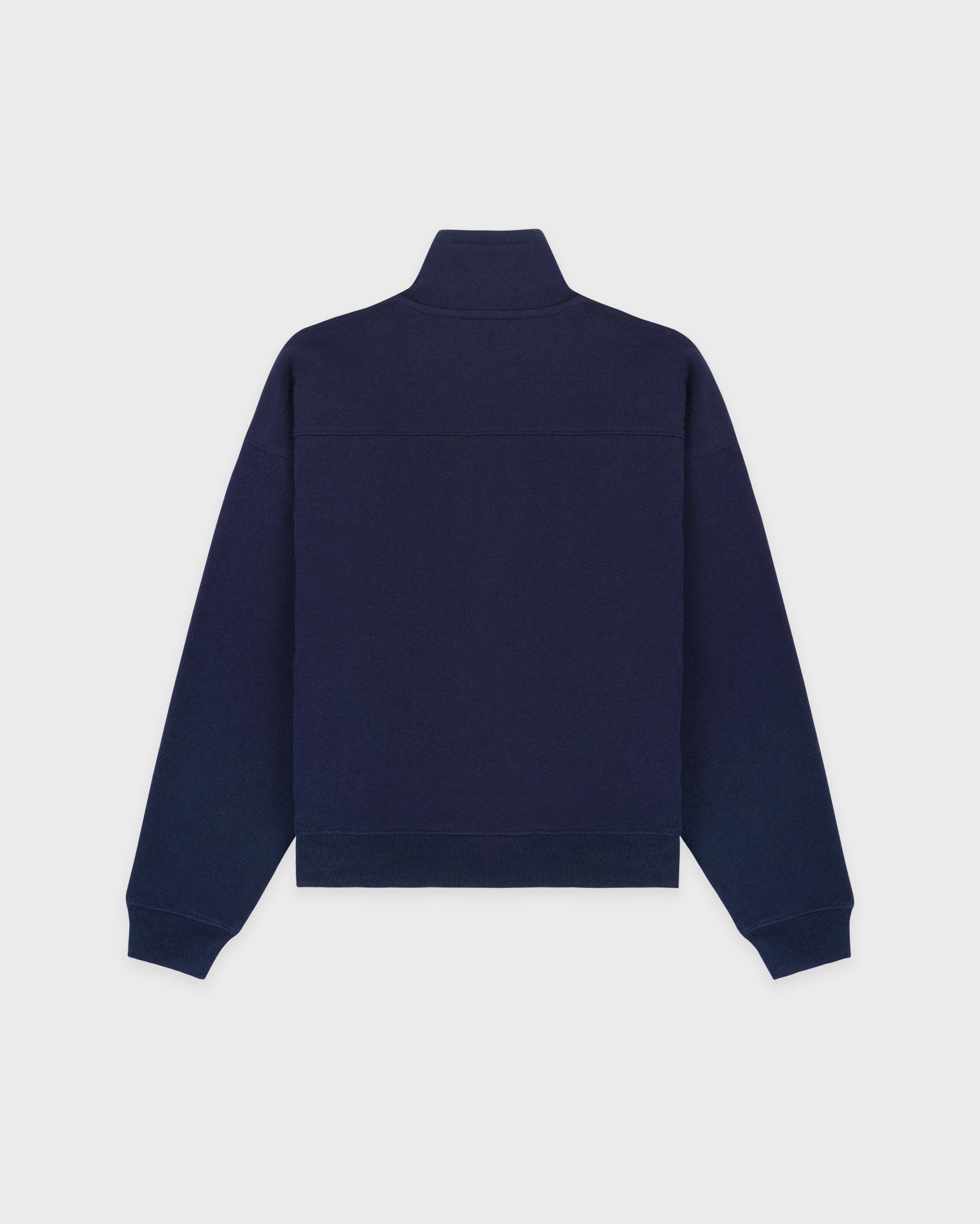 Pull à fermeture éclair quart de longueur brodé du blason de New York - Bleu marine foncé