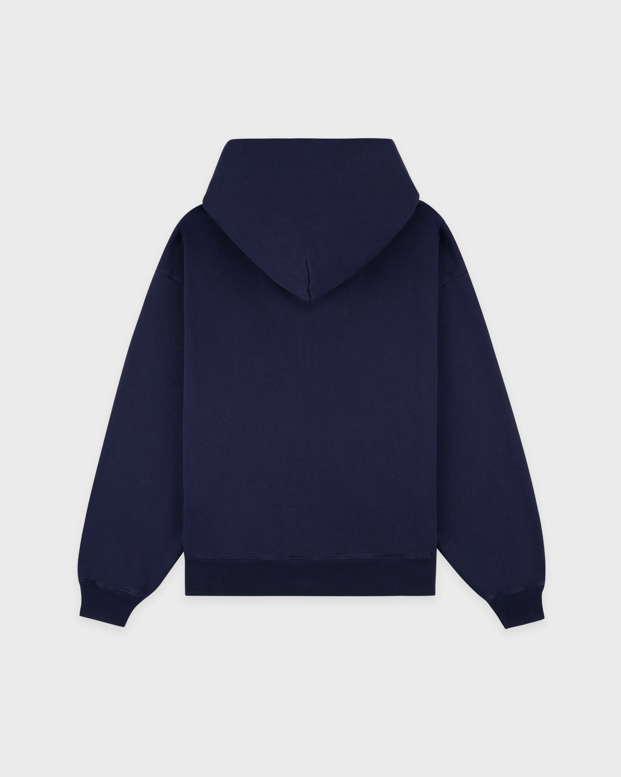Sweat à capuche zippé brodé Vendome LA - Bleu marine/Blanc