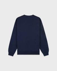 Pull à col rond Varsity Crest - Bleu marine/Blanc