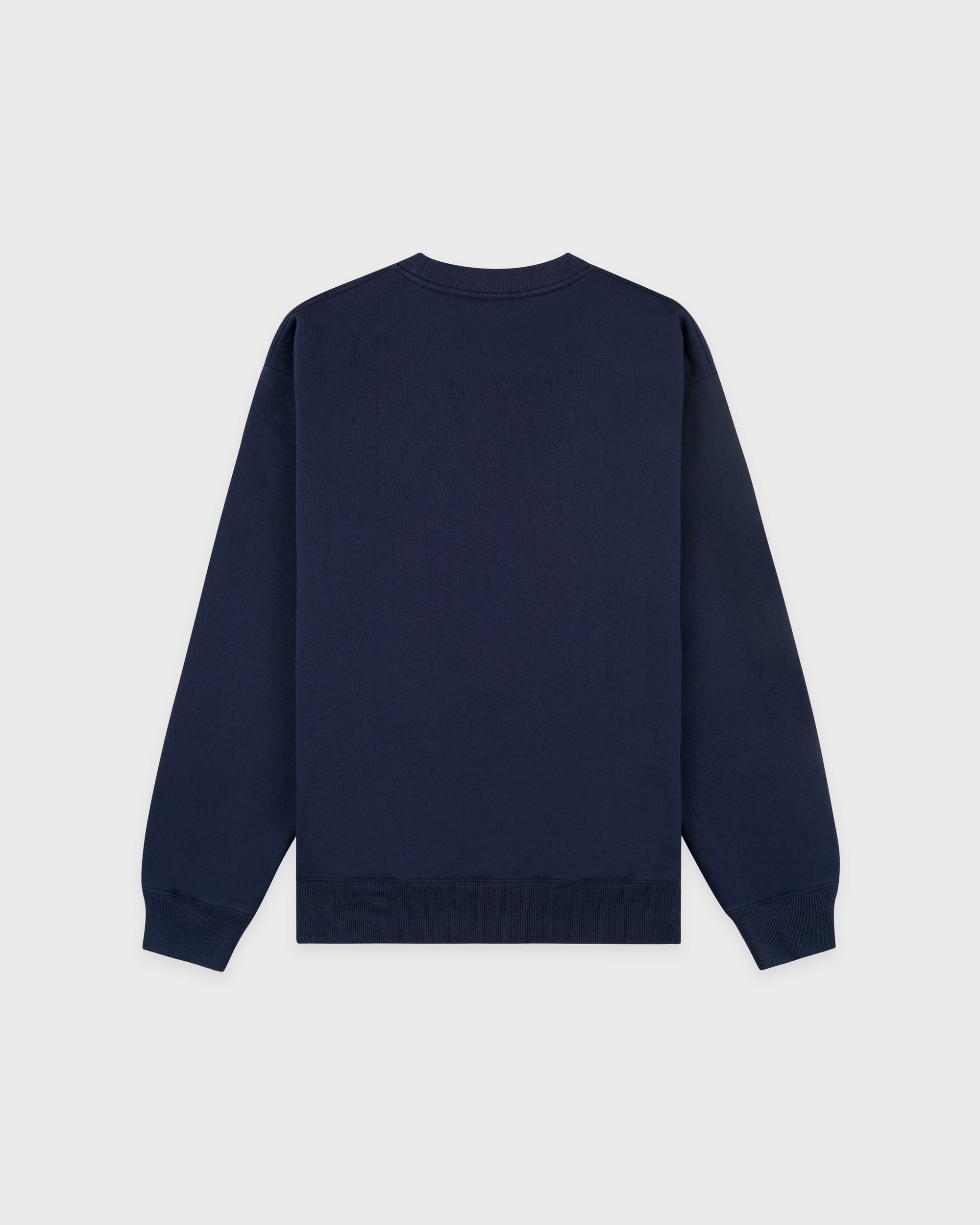 Pull à col rond Varsity Crest - Bleu marine/Blanc