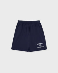 Short de sport Varsity Crest - Bleu marine/Blanc