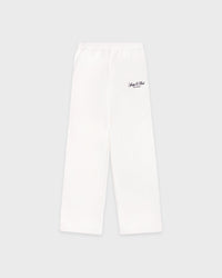 Pantalon de survêtement large brodé Vendome LA - Écru/Bleu marine
