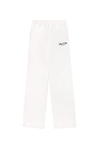 Pantalon de survêtement large brodé Vendome LA - Écru & Bleu Marine