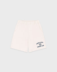 Short de sport Varsity Crest - Écru/Bleu marine