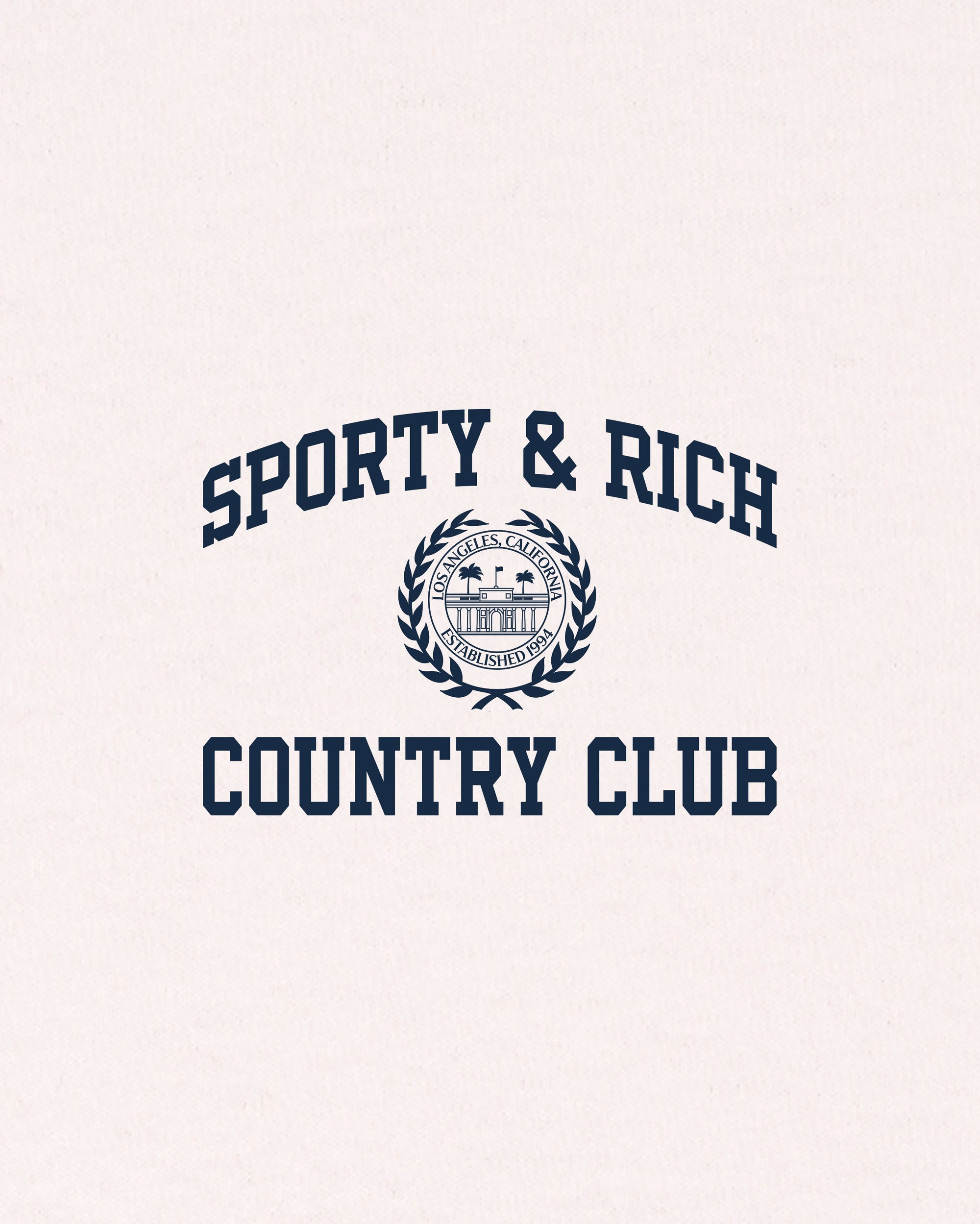 Short de sport Varsity Crest - Écru/Bleu marine