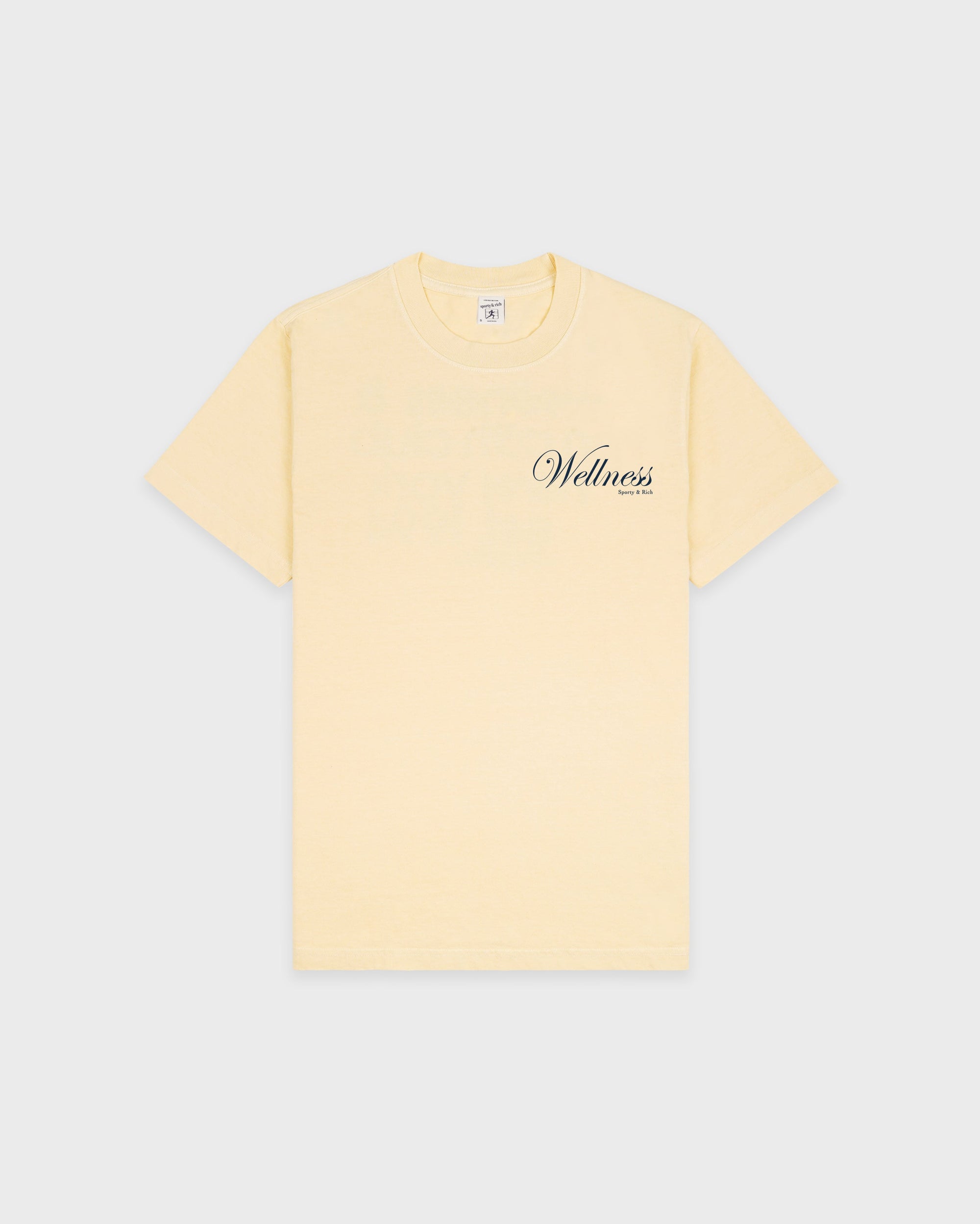 T-shirt Avenue - Amande/Bleu marine