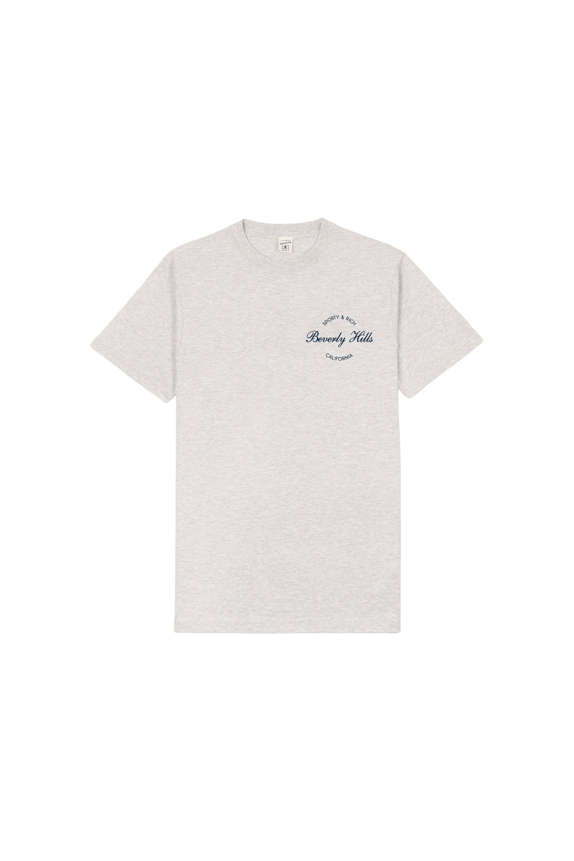 T-shirt oversize Beverly Script - Gris Chiné & Bleu Marine