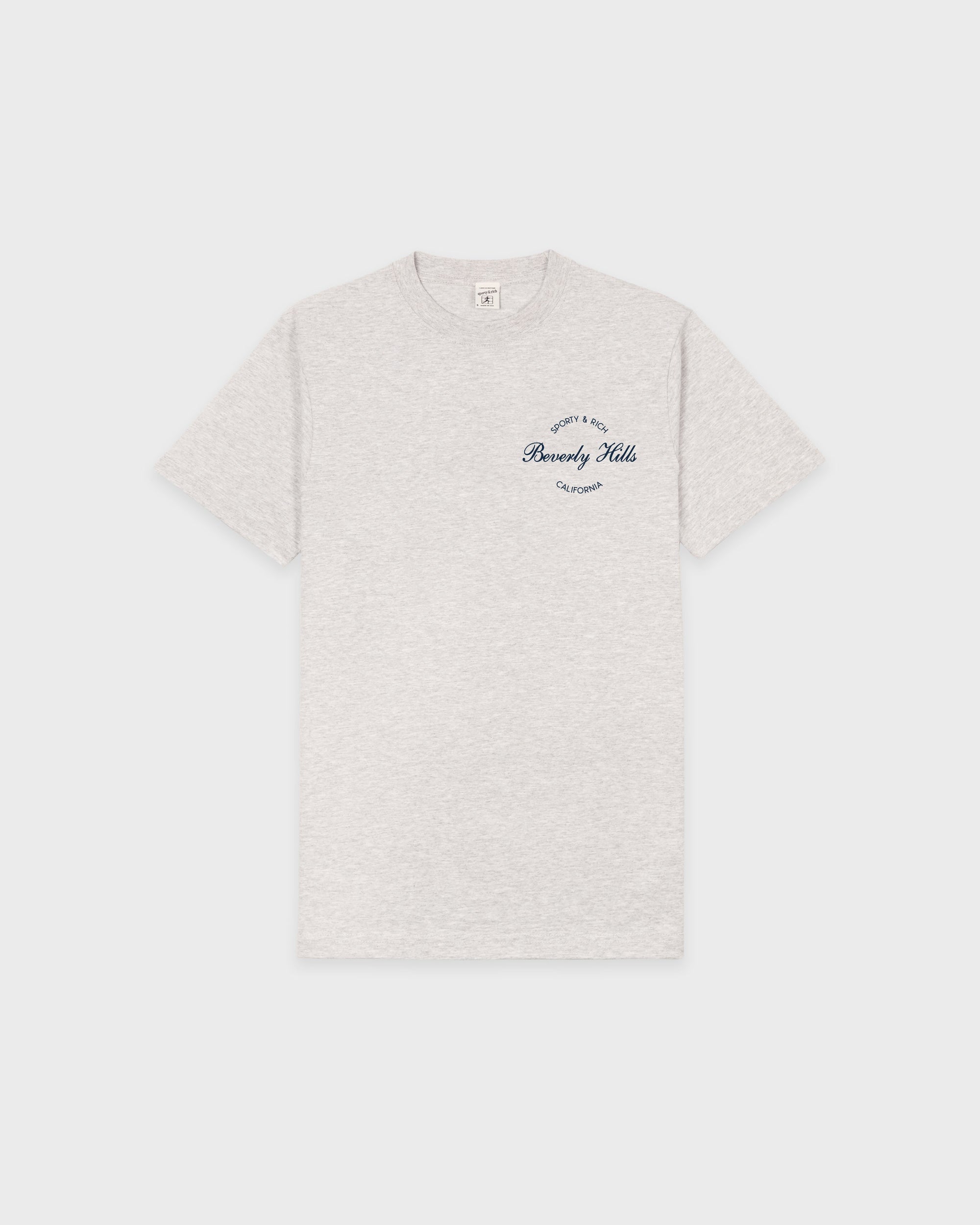 T-shirt Beverly Script - Gris chiné/Bleu marine