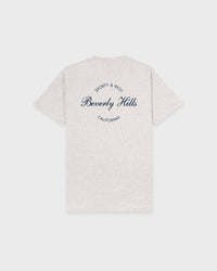 T-shirt Beverly Script - Gris chiné/Bleu marine