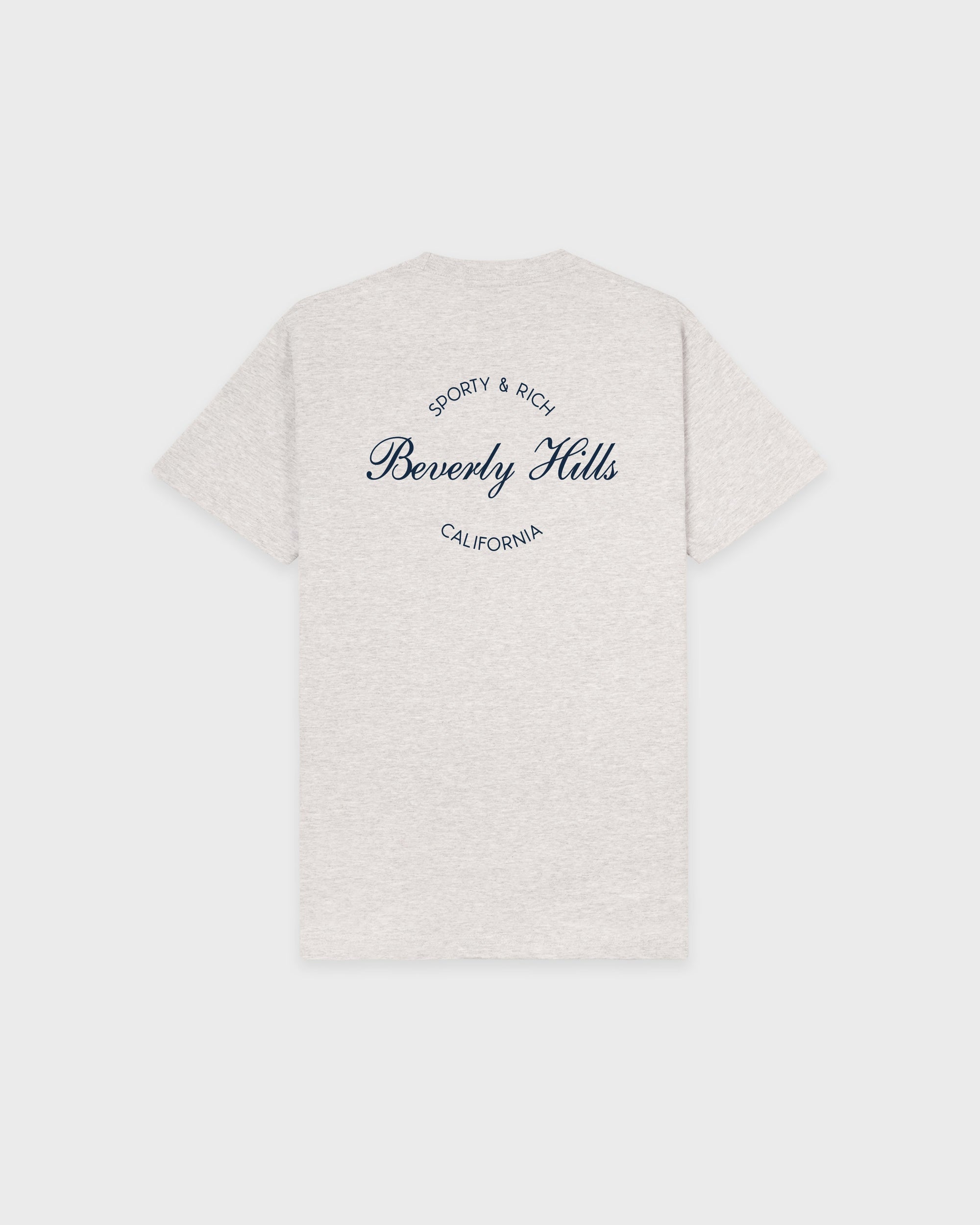 T-shirt Beverly Script - Gris chiné/Bleu marine