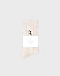 Chaussettes SRC à mailles torsadées - Écru