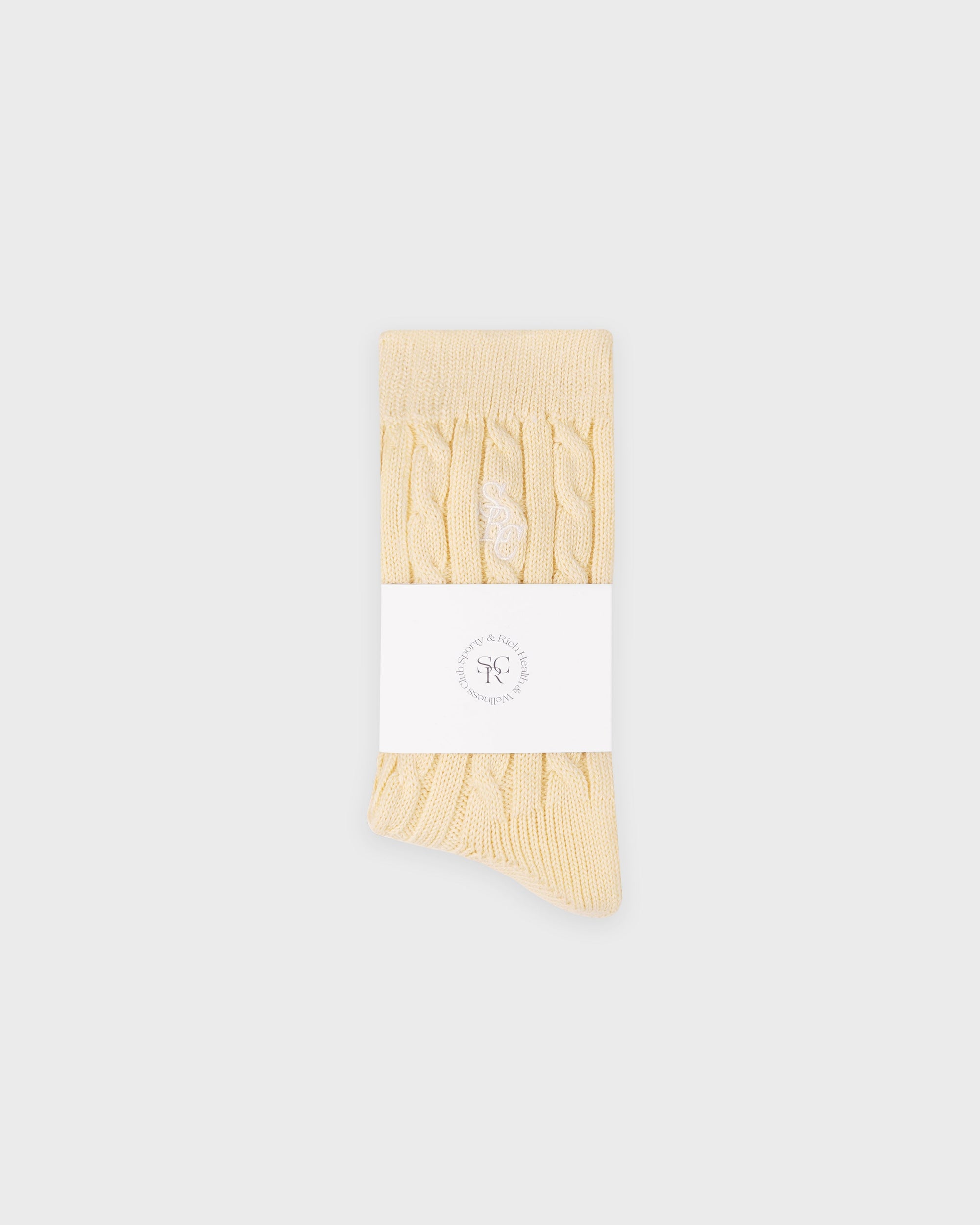 Chaussettes SRC à mailles torsadées - Amande