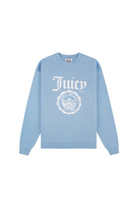 Round-neck jumper with Juicy logo - Sky Blue