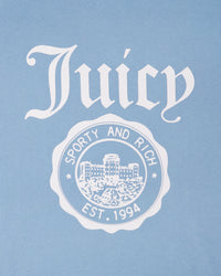 T-shirt à col rond avec emblème Juicy - Bleu ciel