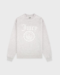 T-shirt à col rond avec emblème Juicy - Gris chiné