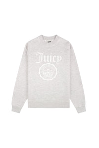 T-shirt à col rond avec emblème Juicy - Gris Chiné