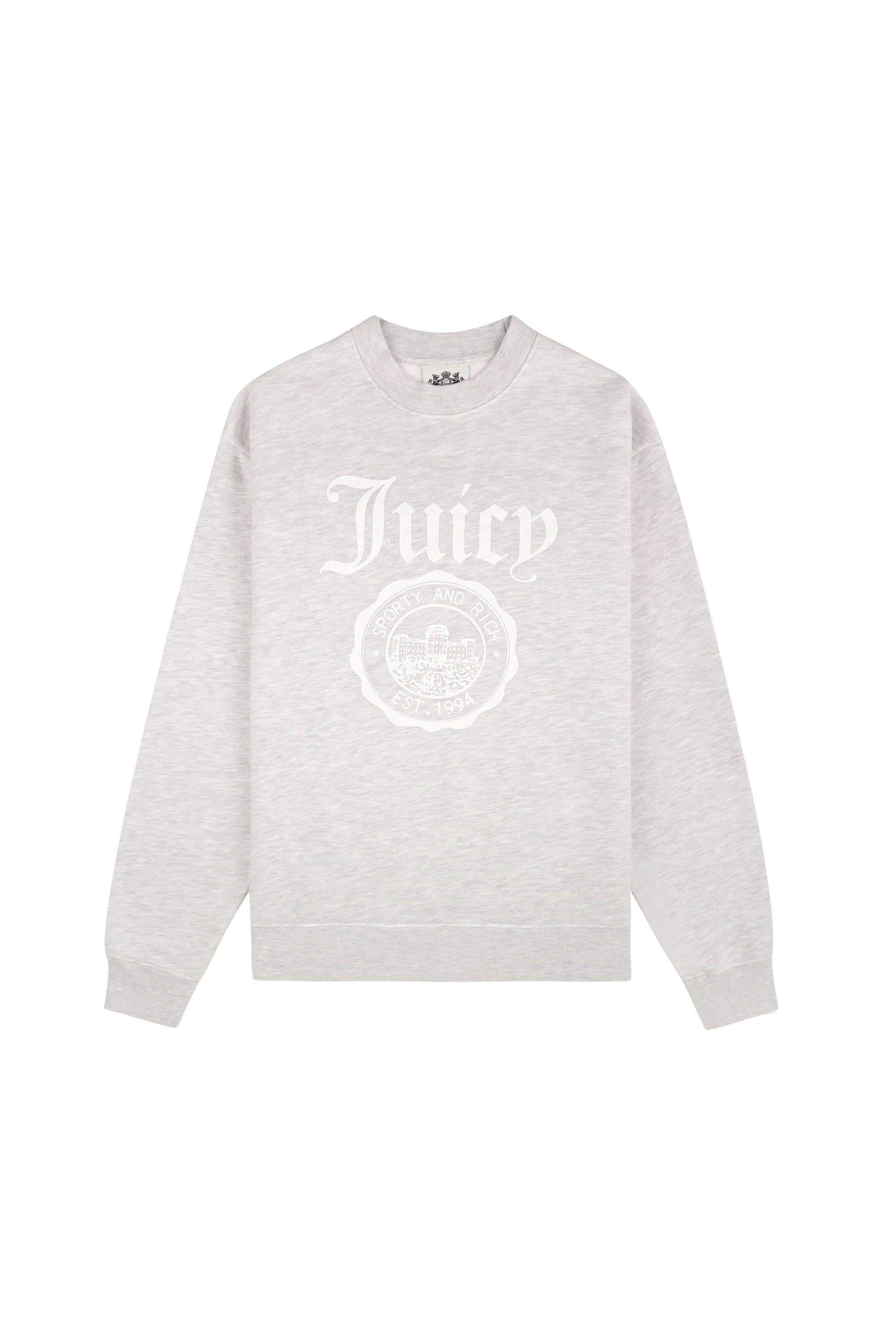 T-shirt à col rond avec emblème Juicy - Gris Chiné