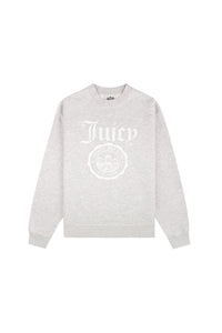 Pull à col rond avec emblème Juicy - Gris Chiné