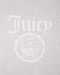 T-shirt à col rond avec emblème Juicy - Gris chiné