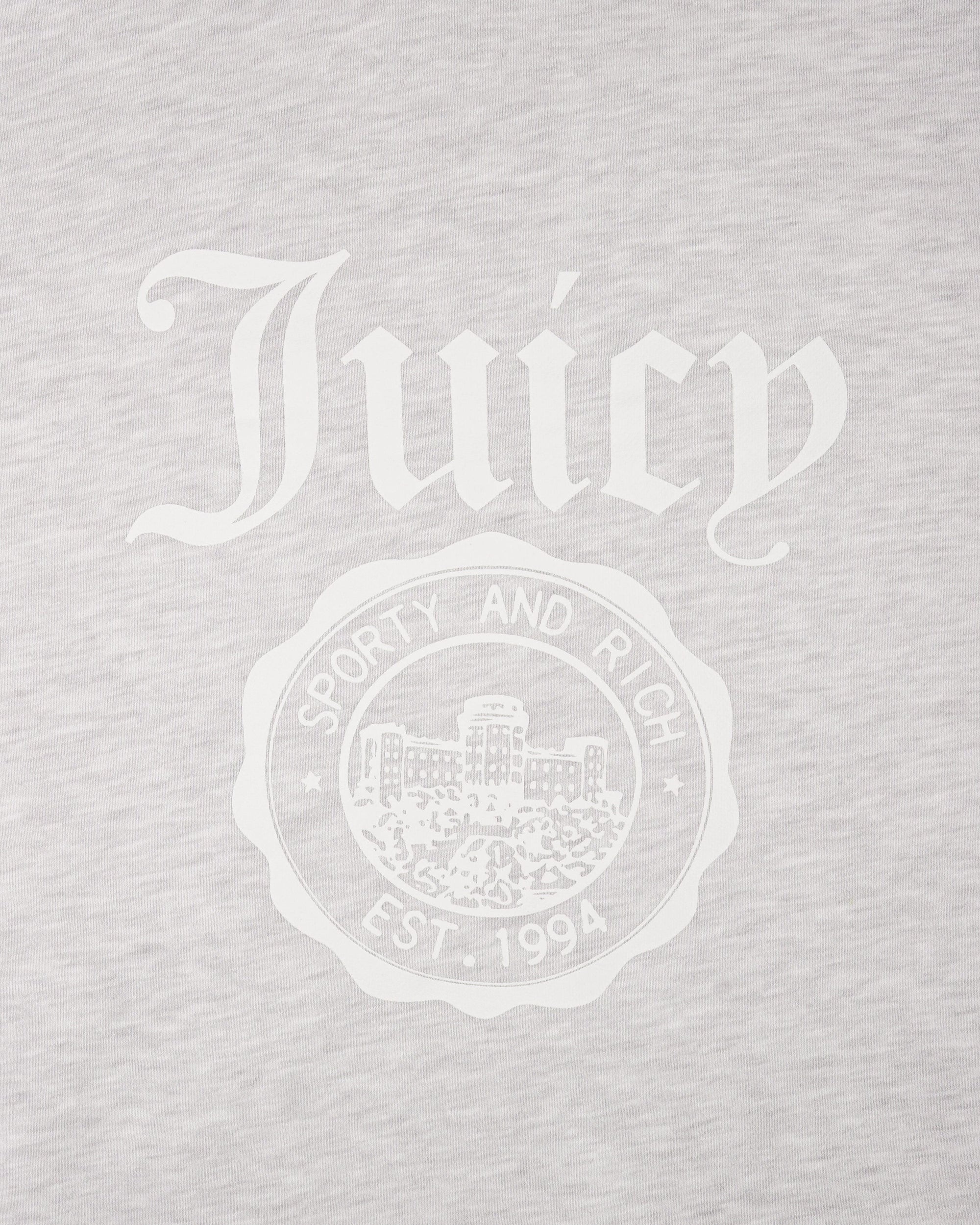 T-shirt à col rond avec emblème Juicy - Gris chiné