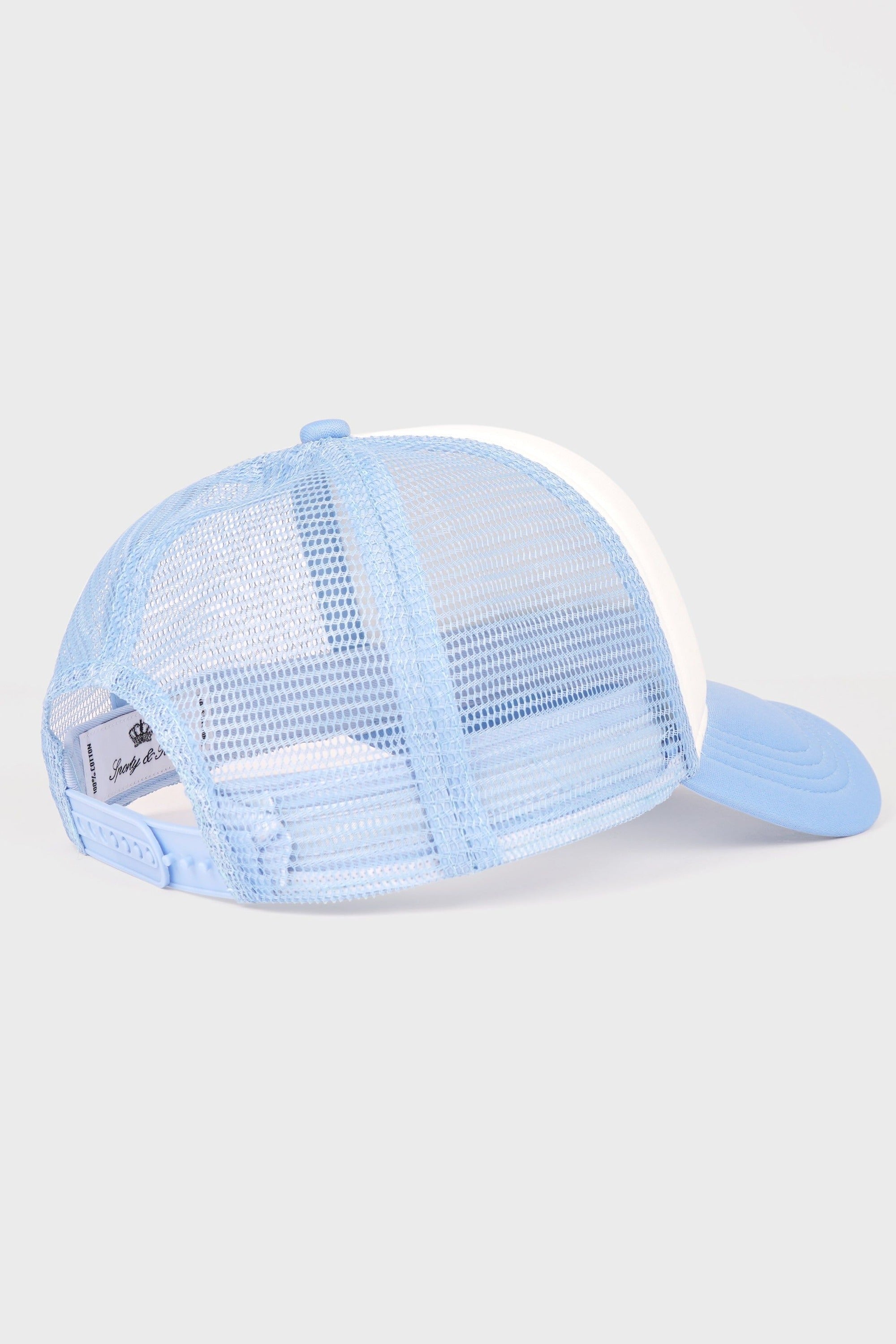 Juicy Crown Trucker Hat - White & Sky Blue