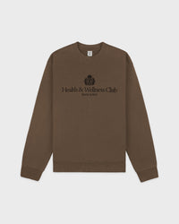 Pull à col rond brodé H&W Crest - Sable