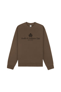 Pull à col rond brodé H&W Crest - Sable