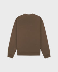 Pull à col rond brodé H&W Crest - Sable