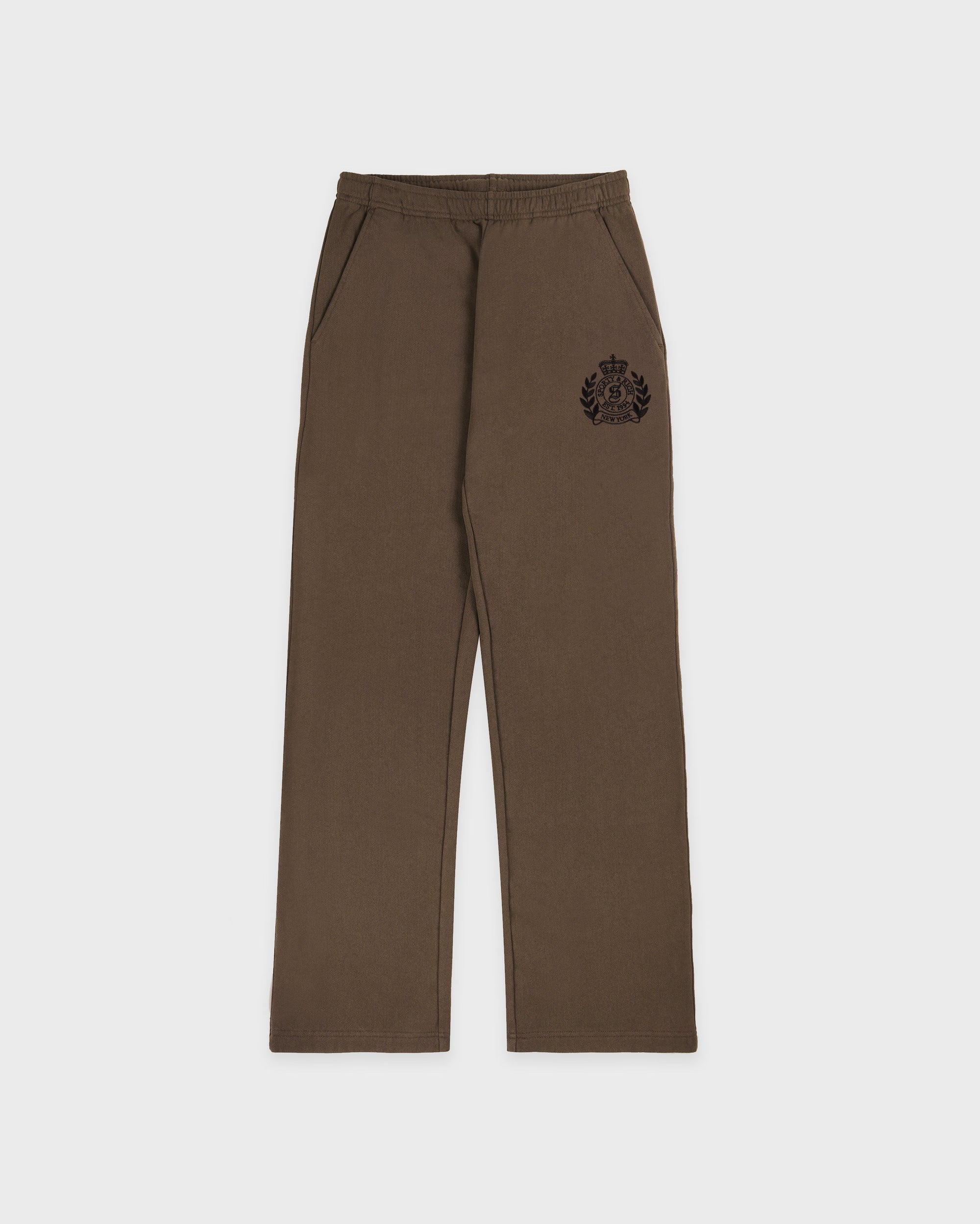 Pantalon de survêtement large brodé NY Crest - Sable