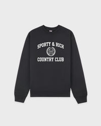 Pull à col rond avec écusson « Varsity » - Carbon