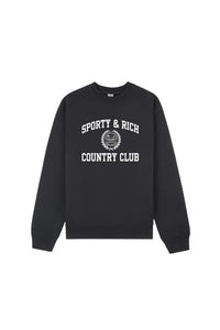 Pull à col rond avec écusson Varsity - Carbon