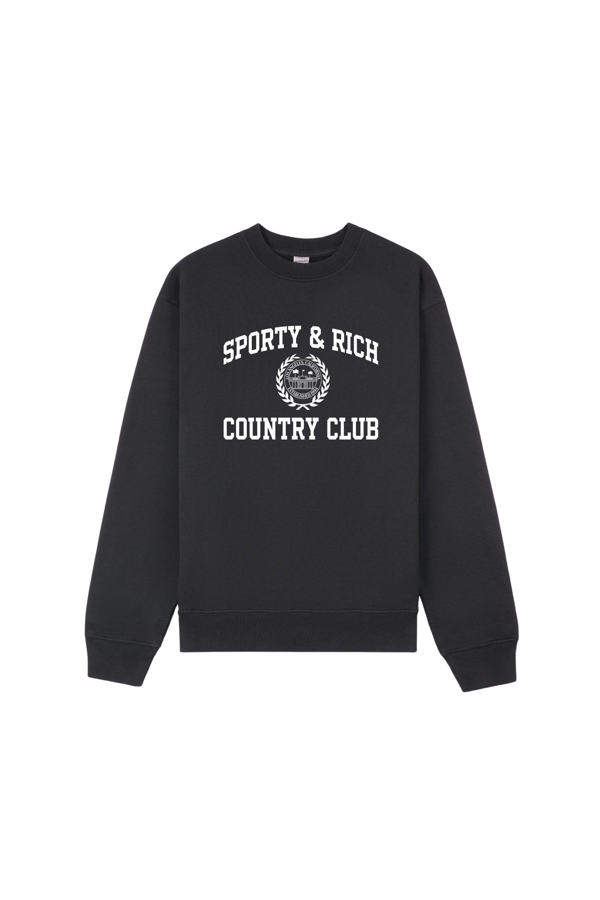 Pull à col rond avec écusson Varsity - Carbon