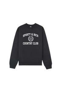 Pull à col rond avec écusson Varsity - Carbon