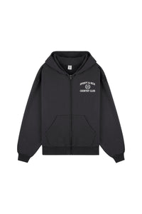 Sweatshirt zippé Varsity Crest - Charbon