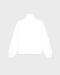 Pull à fermeture éclair quart de longueur brodé Syracuse - Blanc/Bleu marine