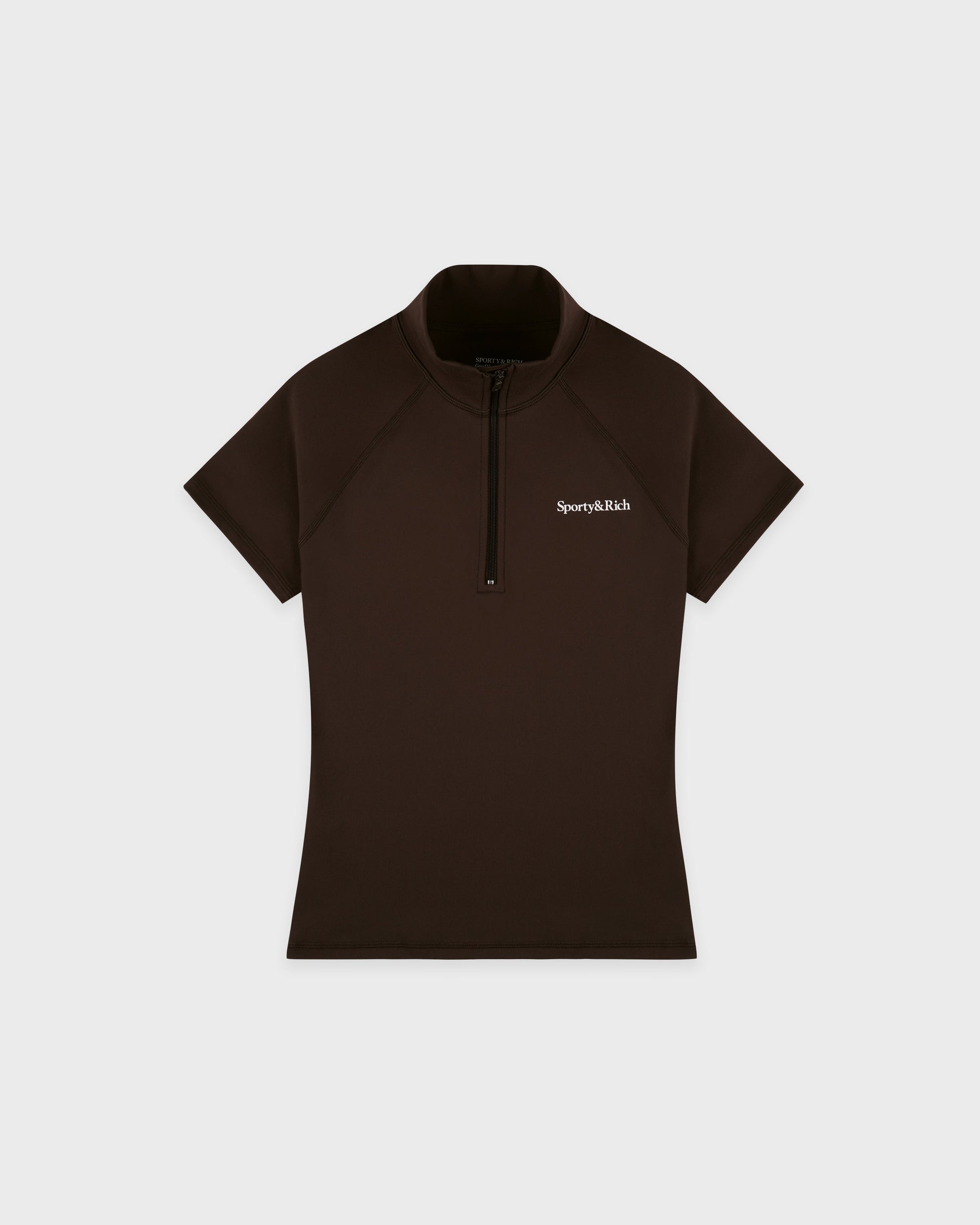 Polo de sport à col zippé Serif Logo SS - Cioco