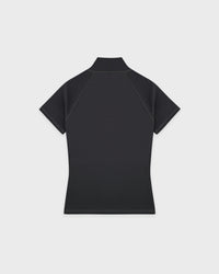 Pull de sport à col zippé Serif Logo SS - Charbon