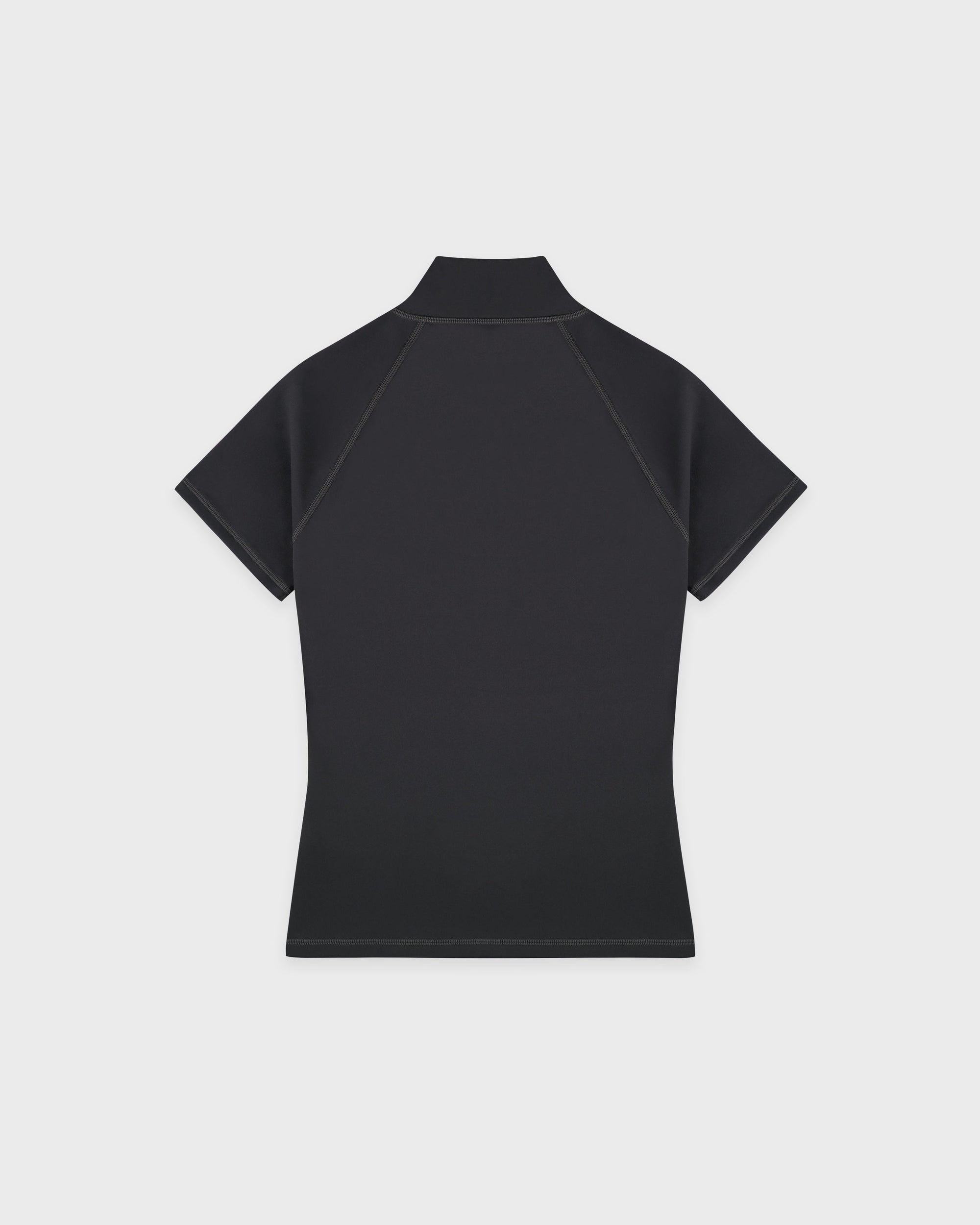 Pull de sport à col zippé Serif Logo SS - Charbon