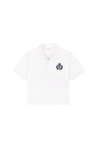 NY Crest Pique Polo - White