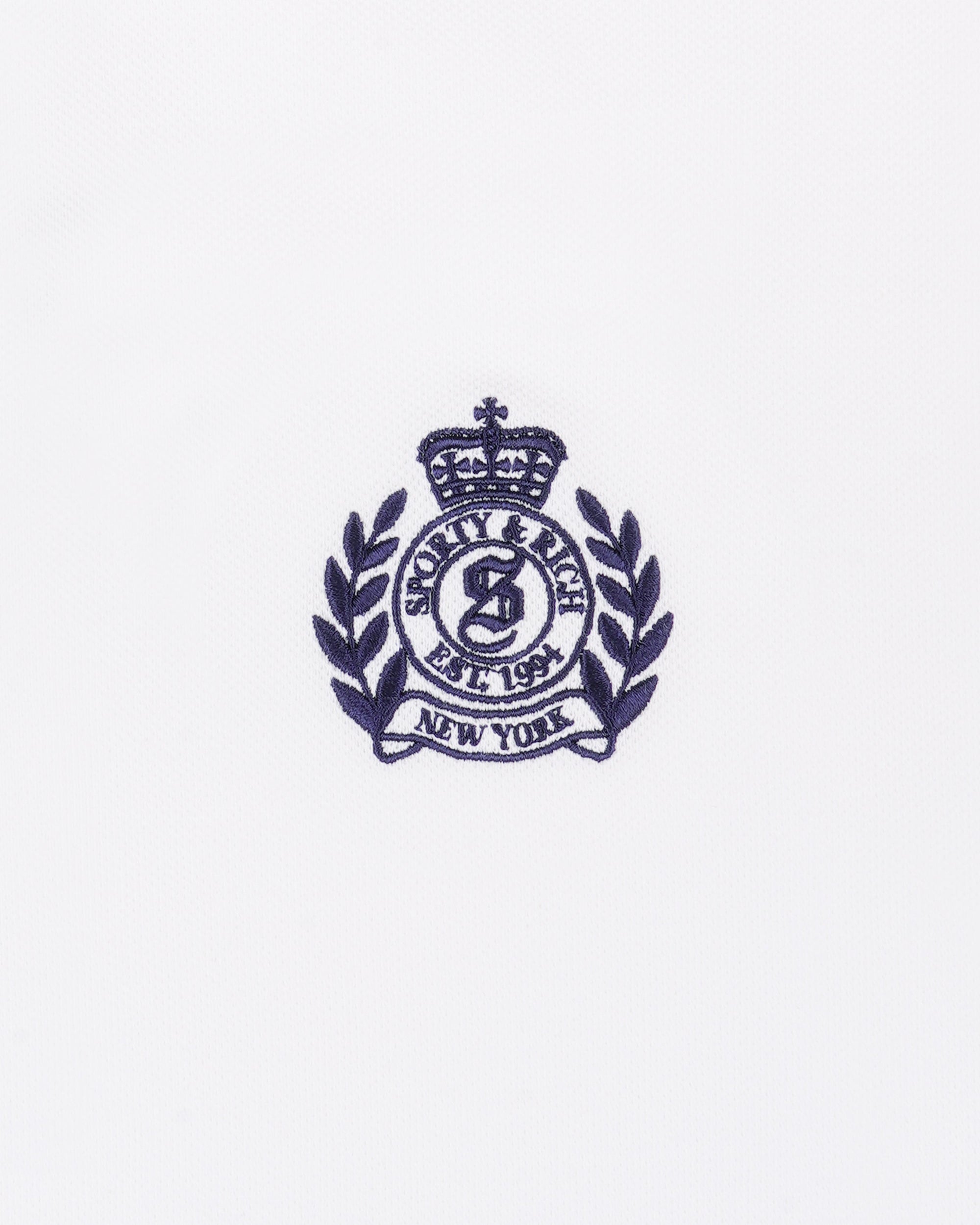 NY Crest Pique Polo - White