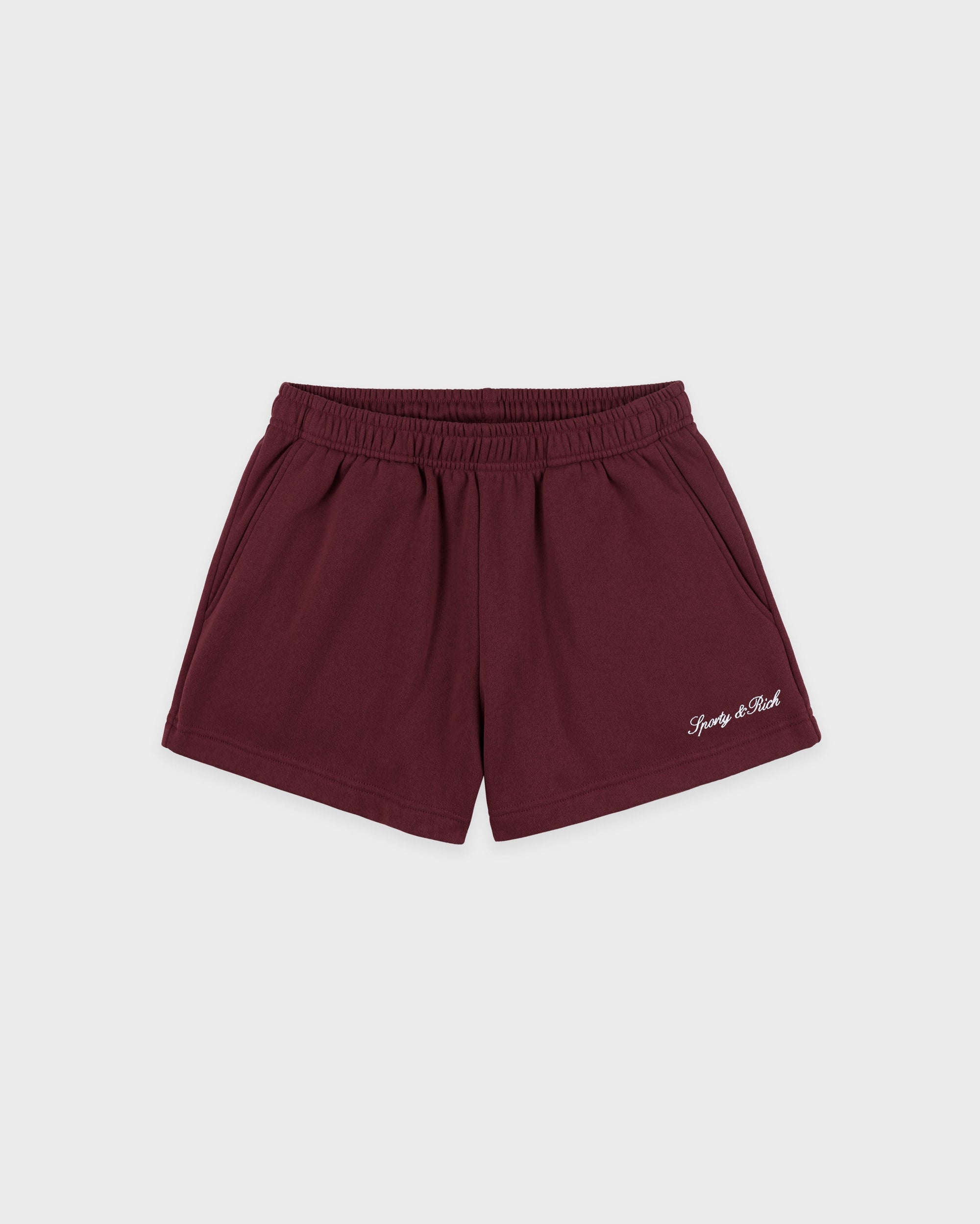 Short disco brodé Syracuse - Bordeaux/Blanc