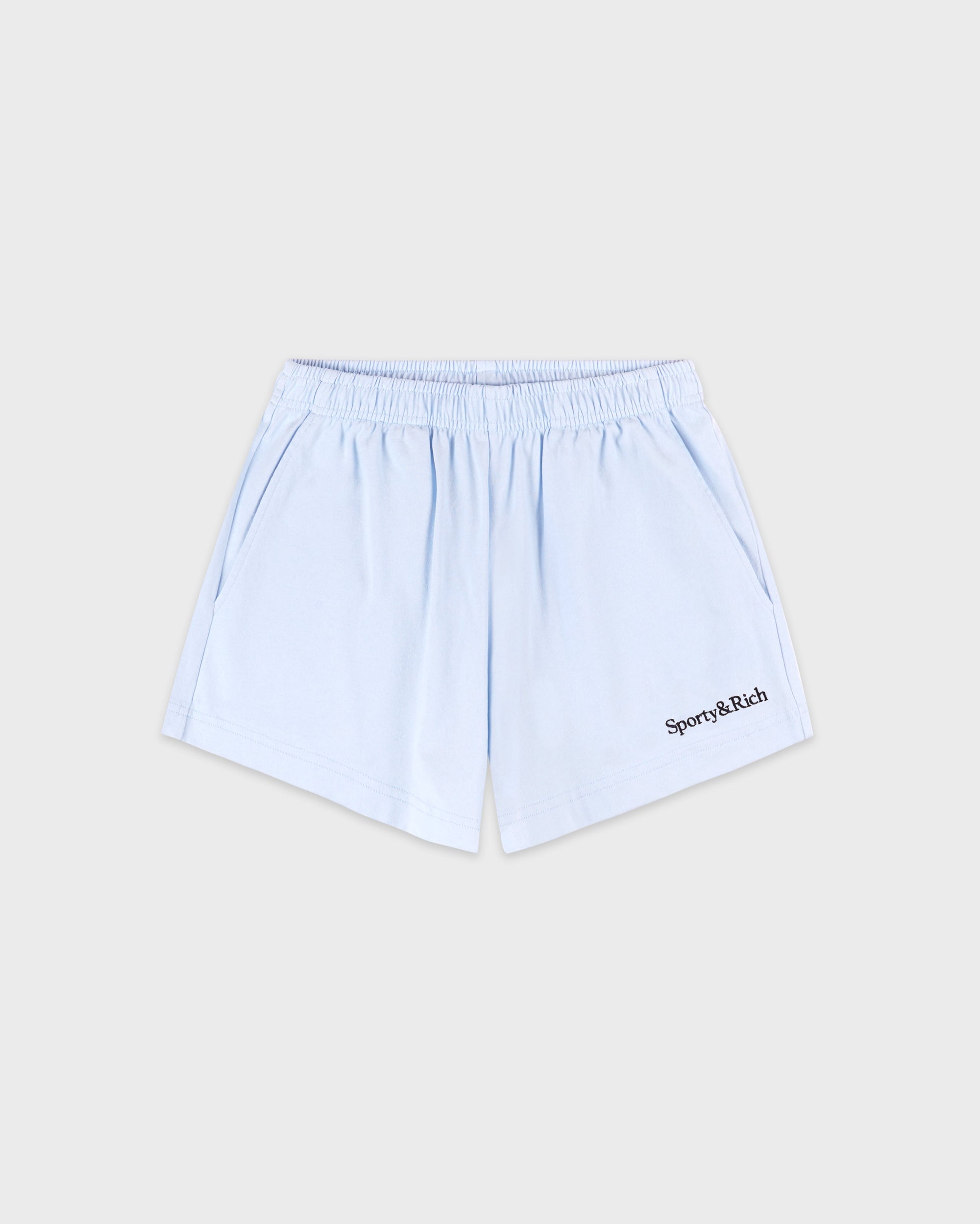Short disco brodé « Serif Logo » - Ciel