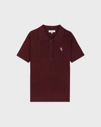 Polo côtelé SRC - Bordeaux